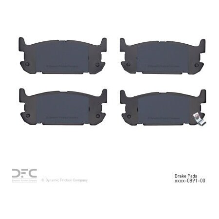 Dynamic Friction Co DFC 3000 Semi-Metallic Brake Pads - 1311-0891-00